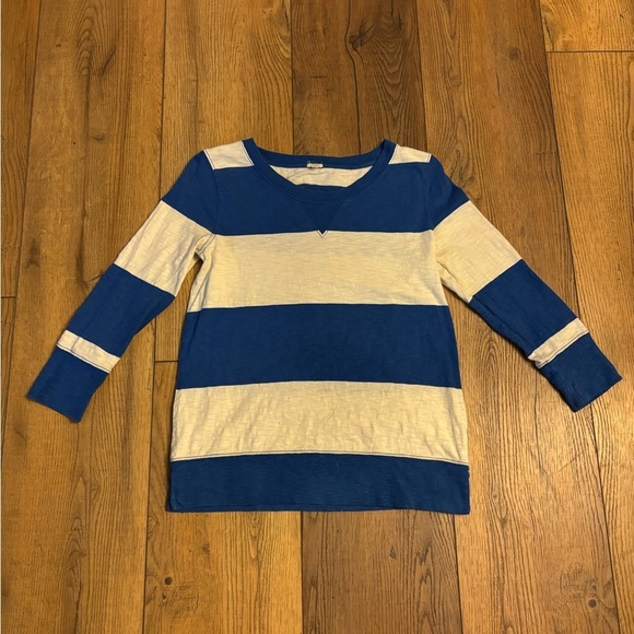 J. Crew Blue Long Sleeve Tee - Picture 1 of 2